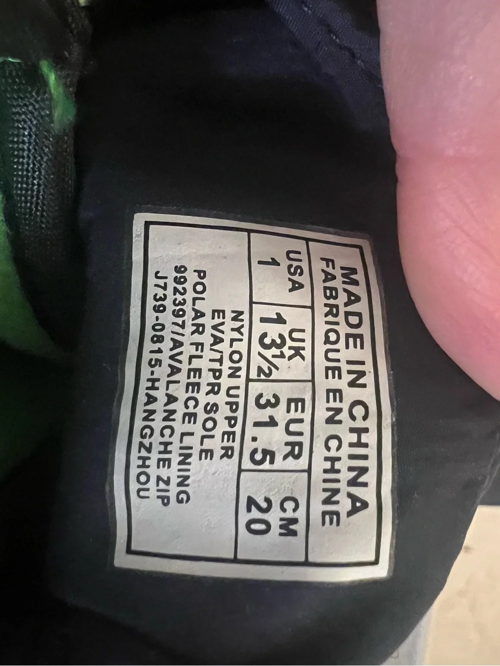 Ralph Lauren Polo Navy and Bright Green Kids Snow Boots